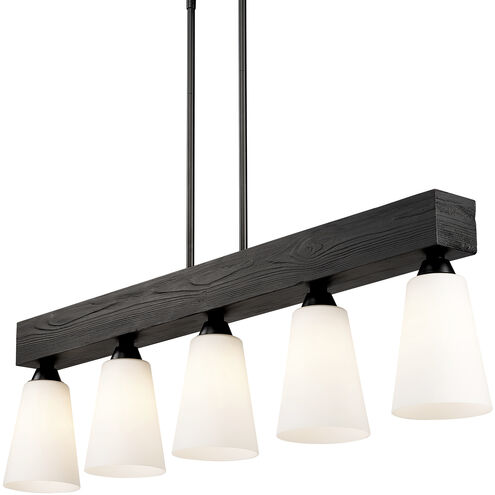 Neela 5 Light 41.63 inch Matte Black Linear Pendant Ceiling Light